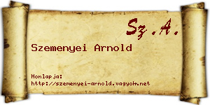 Szemenyei Arnold névjegykártya